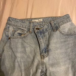 “and now this” baggy crossed jeans